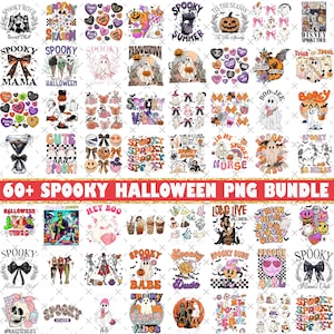60+ Halloween MEGA Bundle Png, Spooky Halloween Png, Retro Halloween Png Bundle, Fall Png Bundle, Spooky Vibes Png, Trick Or Treat PNG