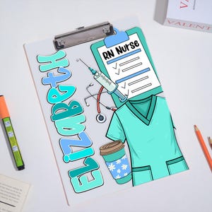 Personalized Nurse Clipboard with Name, Acrylic Medical Clipboard, RN NICU Nurse Gift, Doctor Essentials, New Nurse Graduation Gift