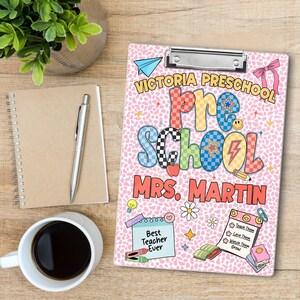 Personalized Teacher Clipboard,Teacher Back to School, Teacher Appreciation, Custom Clipboard, Teacher Acrylic Clipboard,Classroom Must Have