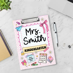 Personalized Teacher Clipboard,Teacher Back to School, Teacher Appreciation, Custom Clipboard, Teacher Acrylic Clipboard,Classroom Must Have