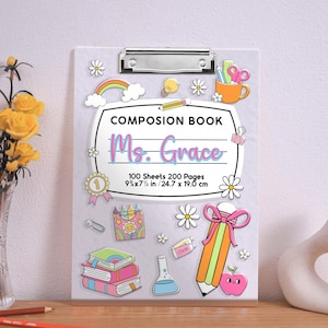 Personalized Teacher Clipboard, Teacher Gifts, Teacher Appreciation Gift, Elements Teacher Clipboard, Back To School Teacher School Supplies