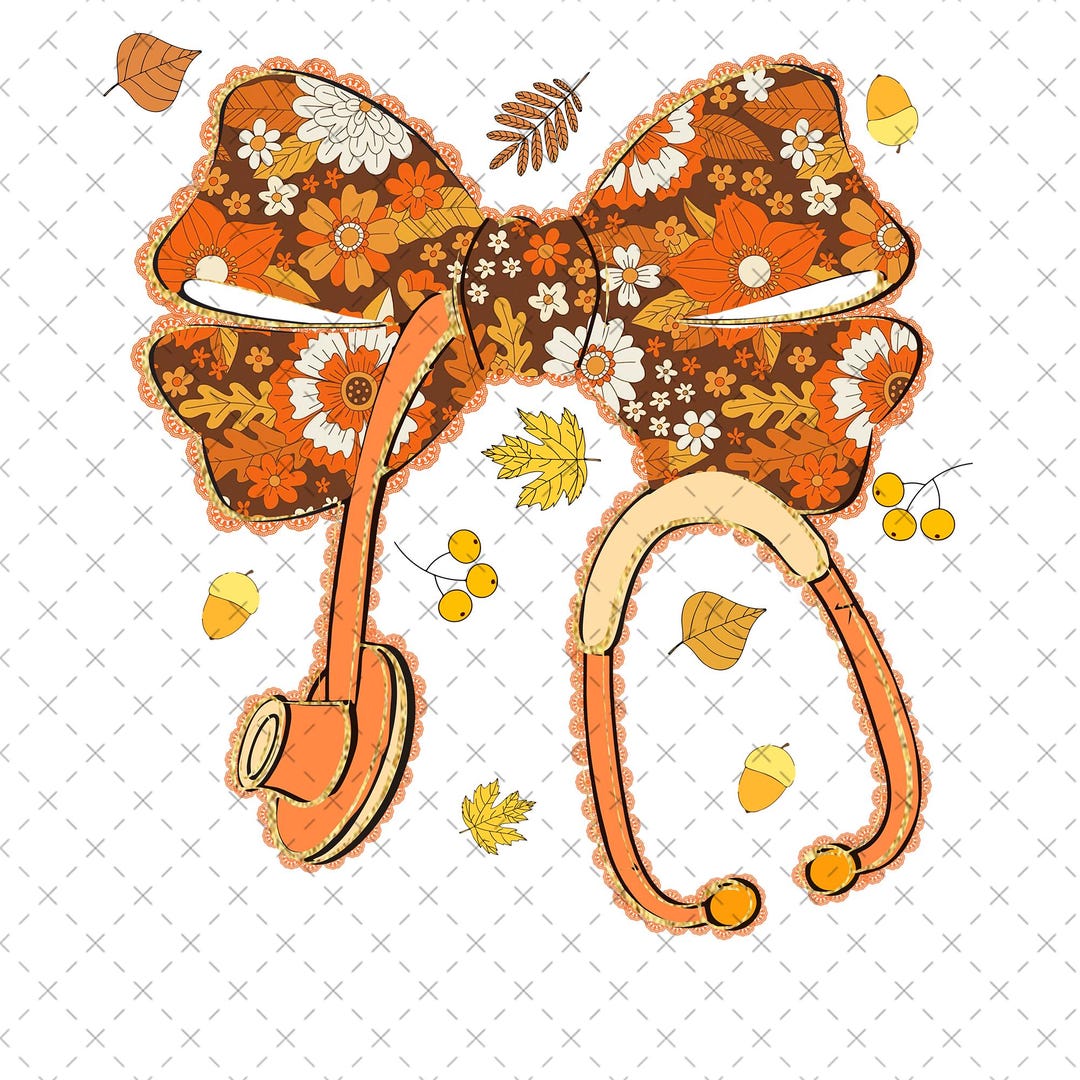 Fall Nurse Background Fall Stethoscope Nurse Png, Autumn Floral, Autumn Pumpkin Nursing ...