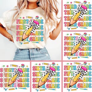Coquette Back to School PNG Bundle, First Day Of School, Back To School Png, Coquette Pencil, Pencil Bow Png, Pre-k 1st/2nd/3rd Grade Png