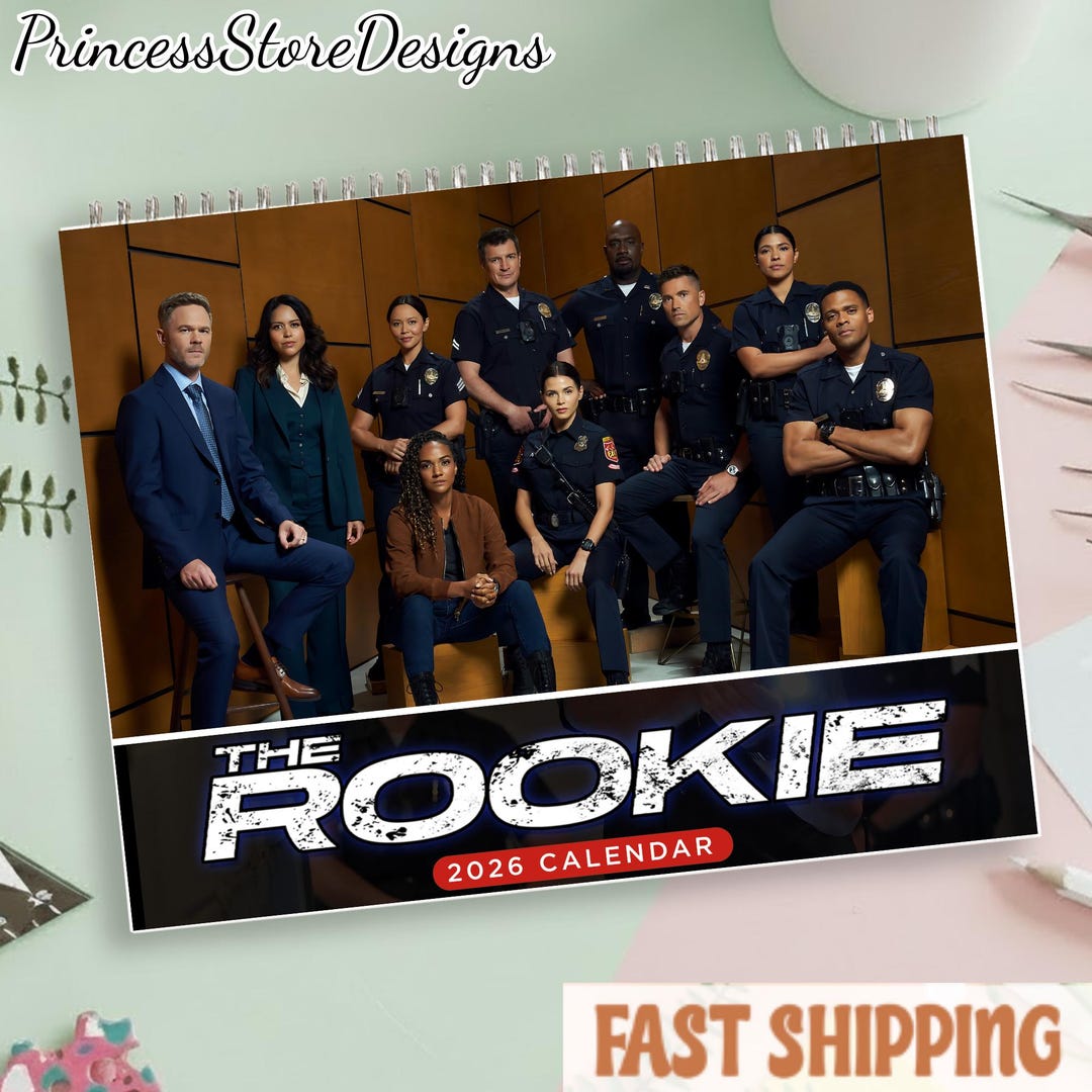 Friendly Police Rookie Rookie 2026 Wall Calendar, Police Movie Wall Calendar, Friends and ...