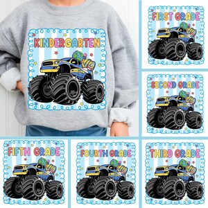 Preppy Back To School Bundle For Boys Bundle PNG, Truck For Boy, School Boy PNG, Pre-K Kindergarten 1st/2nd 3rd Grade Png Sublimation Design