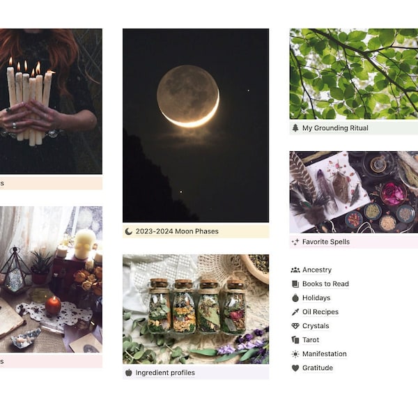 Grimoire Template Notion Etsy