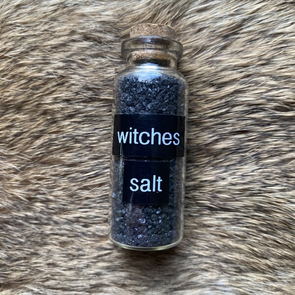 Black Salt / Witches Salt (One Cork & Glass Jar)