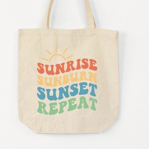 Sunrise Sunburn Sunset Repeat Tote Bag - Canvas Tote bag (TB-83)