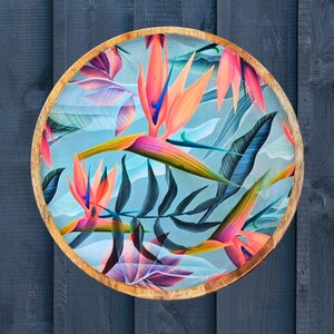 Käseplatte / Wandteller - Mangoholz (16 "Durchmesser || 1" Höhe) zum Servieren oder als Wanddekor