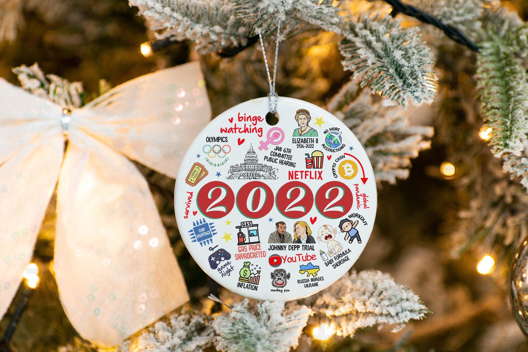 Discover 2022 A Stranger Year Ornament, Year in Review Christmas Ornament, 2022 Gas Ornament