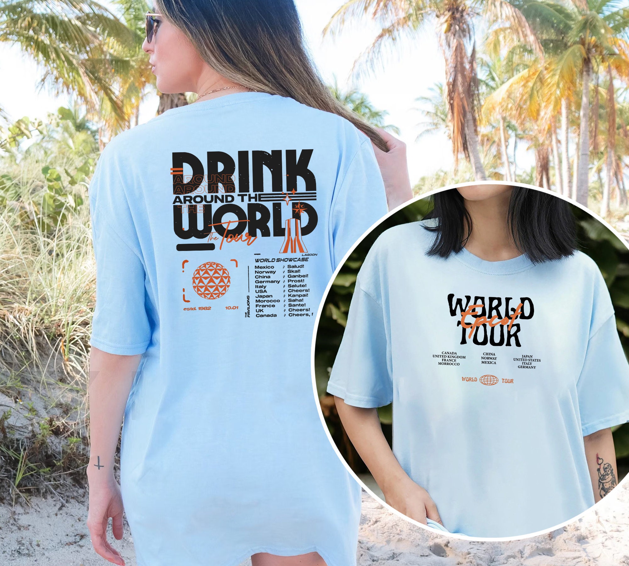 Drink Around The World Tour Shirt, Drink Around The World Showcase