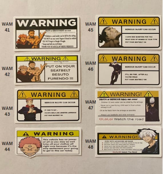 Various Funny Japanese Anime Warning Signs series1 for - Etsy Various Funny Japanese Anime Warning Signs series1 for - Etsy