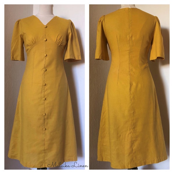 Mustard Yellow Dress Etsy
