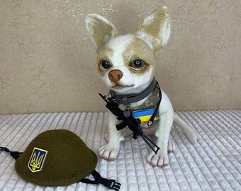 Chihuahua Mine finder proudly representing Ukraine in our team of patriotic toys!