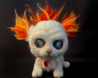 Bavovnyatko Fluffy Ghost Toy – Handmade Ukraine Emotional Support Doll