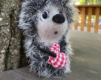 Cartoon Hedgehog Plush Toy: Handmade Felted Hedgehog Gift