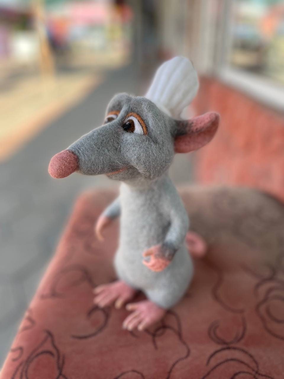 Gift Gray - Little Remy Ratatouille Etsy Little Mouse Lover Mouse Soft Rat Chef Remy Mouse Wool Toy