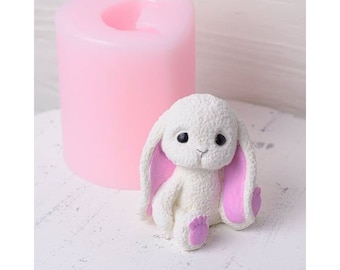 3D Bunny Silicone Mold: Cake Topper, Fondant Decorating