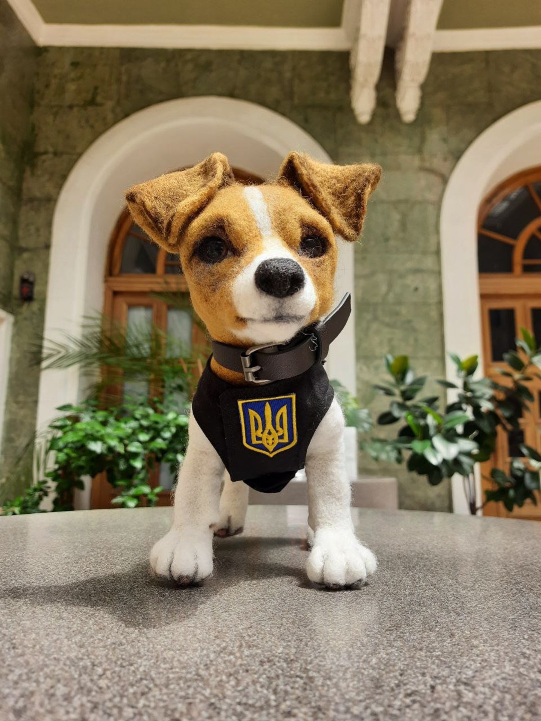 Handmade Needle Felted Dog Patron Toy – Ukraine Support Gift - Etsy