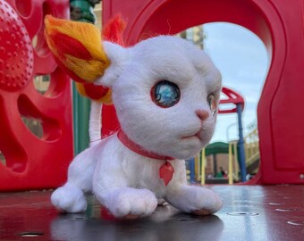 Felted Ghost Toy: Handmade Emotional Support Animal from Ukraine