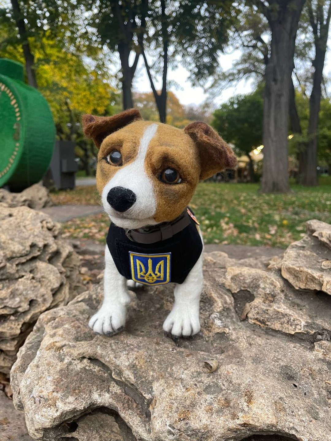 Needle Felted Dog Patron Toy – Handmade Wool, Ukraine Support Gift - Etsy
