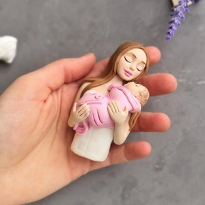 MOLD Mother with baby - Silicone Mold 3D - Wedding Birthday - Fondant Cake Decorating Candy Chocolate Molds