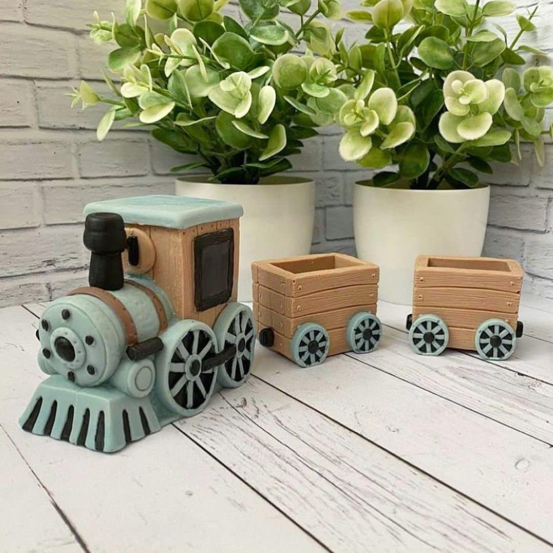 Moule en silicone pour wagon, décoration de gâteaux