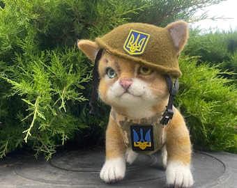 Кот ВСУ ИГРУШКА Patriot Army Cats Toy Ukraine Support Gift