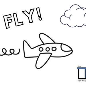 FLY! My Plane Kids Coloring Page - Kids Activity - Kids Travel - Coloring Books - Travel Plane Activity For Kids