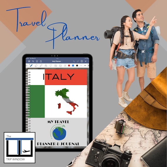 Italy Travel Digital Planner and Journal Trip Organizer Etsy