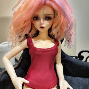 Bodysuit, swimsuit for MNF Kingdomdoll size MSD Fashiondol 16' white lycra dance