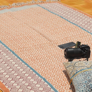 Alfombra hecha a mano Jardín al aire libre yoga Kilim alfombra de algodón alfombra de cocina alfombra de piso alfombra de sala de estar dormitorio alfombra de corredor cuadrado 4x6 5x8 9x15