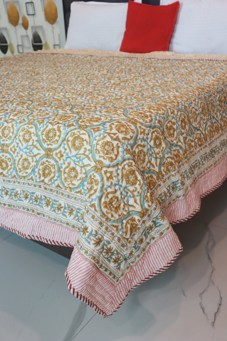 Frieda Forest Hand-stitched Cotton Bedspread main image 0