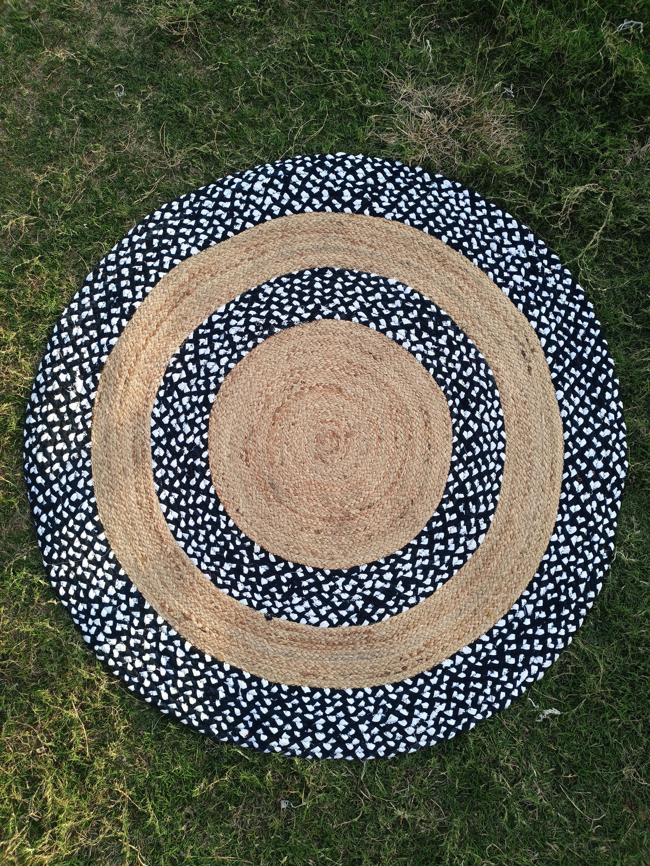 4x4, 5x5, 6x6, 7x7, Jute Braided Round Rug Natural Fiber Rug, Handmade ...