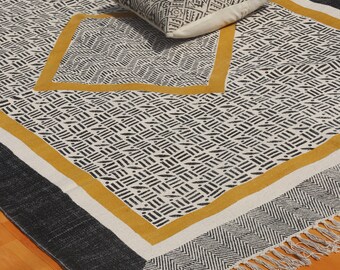 6x9, 8x10, 9x12 ft tapijt, geometrisch tapijt, blok gedrukt tapijt, woonkamer tapijt, keuken karpetten, dhurrie tapijt, Marokkaans tapijt, Indisch tapijt