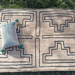 Hand braided jute rug Hallway runner rug Yoga garden carpet Handmade area rug Boho kitchen rug, Indian Rug, 4x6 feet jute rug, free shipping