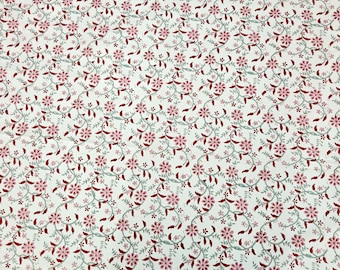 Drap floral en coton Jaipuri, imprimé au bloc rouge rose, couvre-lit indien traditionnel