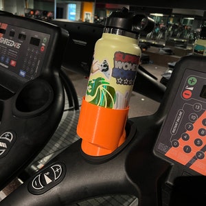 Treadmill Cupholder Adapter for Hydroflask, Nalgene and other Large Bottles | Works in Woodway Treadmills