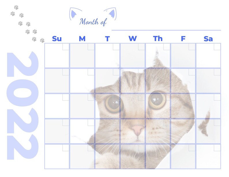 Cat Calendar 2023 Cat Lovers Calendar for 2022 and 2023 Etsy