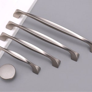 Modern Cabinet Handles Silver Drawer Kitchen Handles Pulls - Etsy