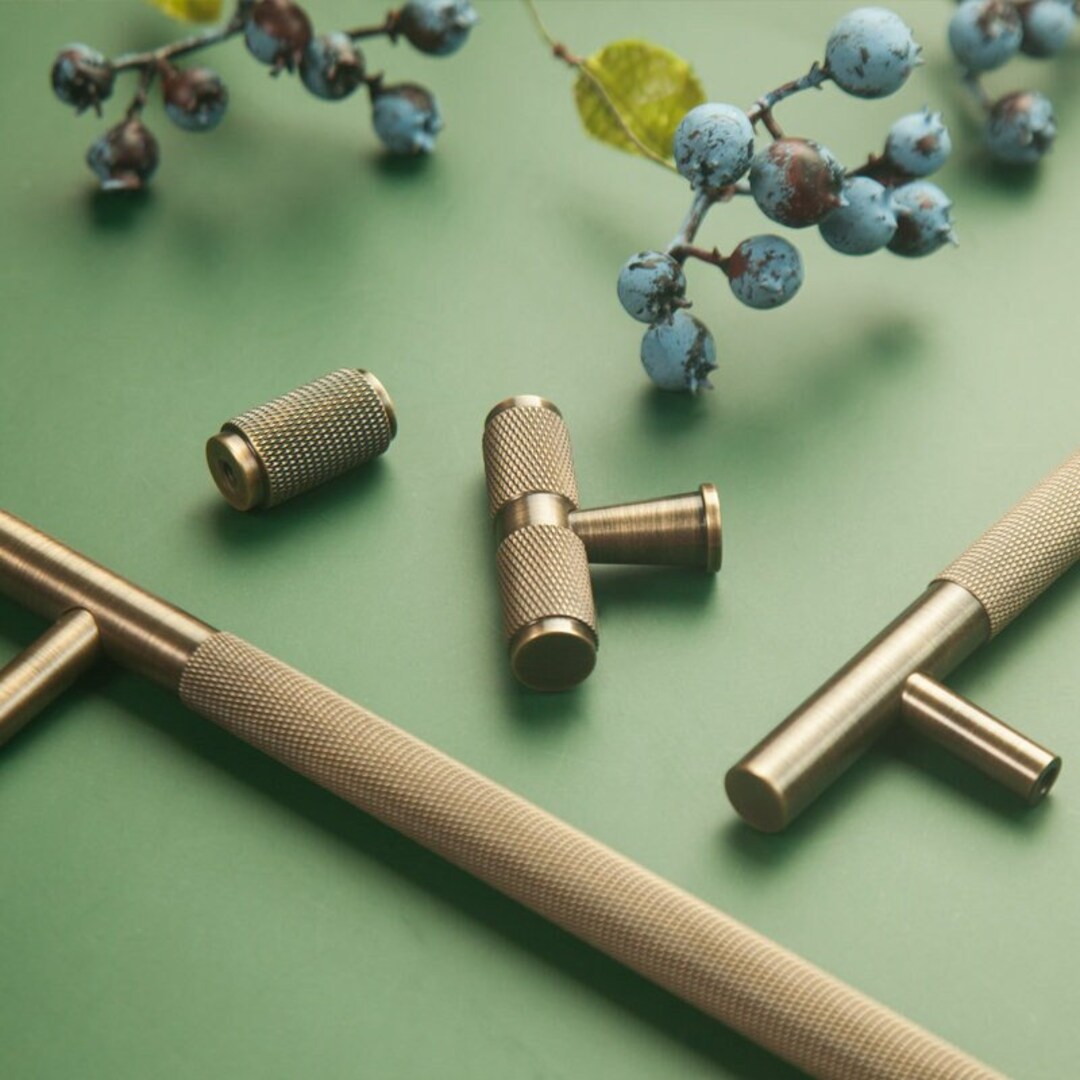 Antique Knurled Bronze Handles Pullsantique Brass Etsy Australia