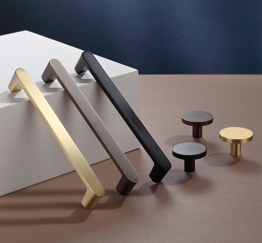 Modern Brass Handles Pulls Gold Drawer Pulls Knobs Etsy