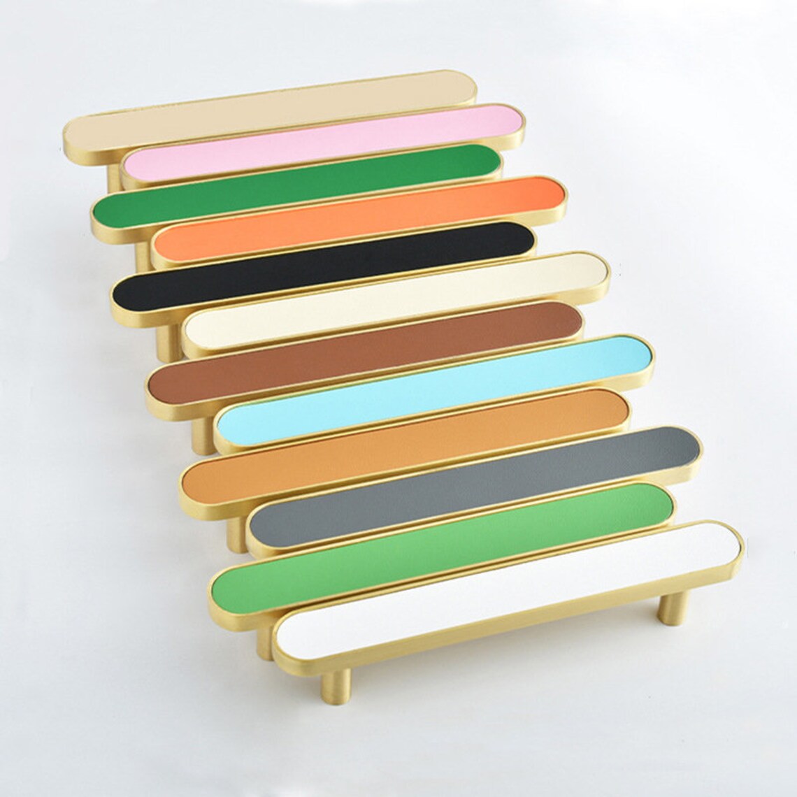 Modern Brass Pulls Handles Minimalist Drawer Pulls Etsy