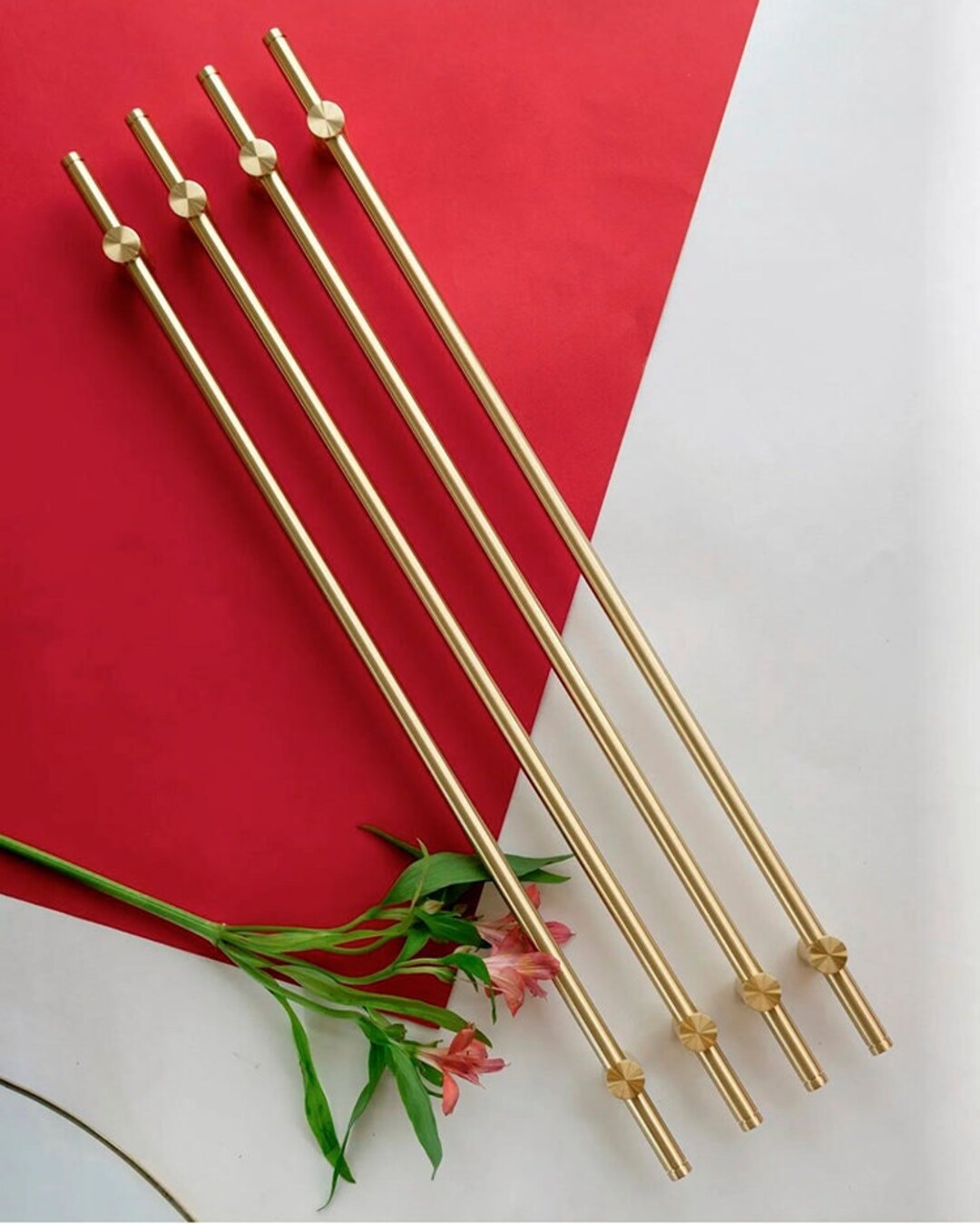 Extra Long Brass Bar Door Handles,barn Bar Pulls, Adjustable Black T