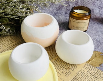 3 size Round Pot Silicone Mold  DIY handmade Epoxy Resin Concrete Cement jesmonite Candle vessel Storage Jar Flowerpot mould
