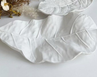 Large leaf Tray Silicone Molds Handmade Large Jewelry Tray  Mould Big Leaf Dish Silicone Mould for Making