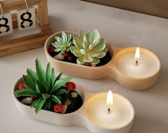 Silicone Mold, candle holder, tealight holder, Casting mold tray, resin mold plant pot, bonsai pot, Resin Art, Resin casting powder molds