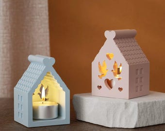Silicone Mold House, Dove, Love, Lantern, Shadow Box, Casting mold for LED light, Jesmonite Molds,Resin Mold, home docoration