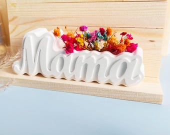 Silicone mold Mama, dried flower vase, flower holder, casting mold Mom, gift for Mom, MAMA, activity favor,Mother day gift