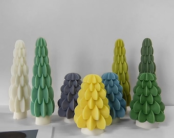 3D Christmas Tree Silicone Molds, Casting Molds Fir Tree, Handmade Scented Candle,Soap, Wax Mould Aroma candle making, Nordic Tree, Xmas